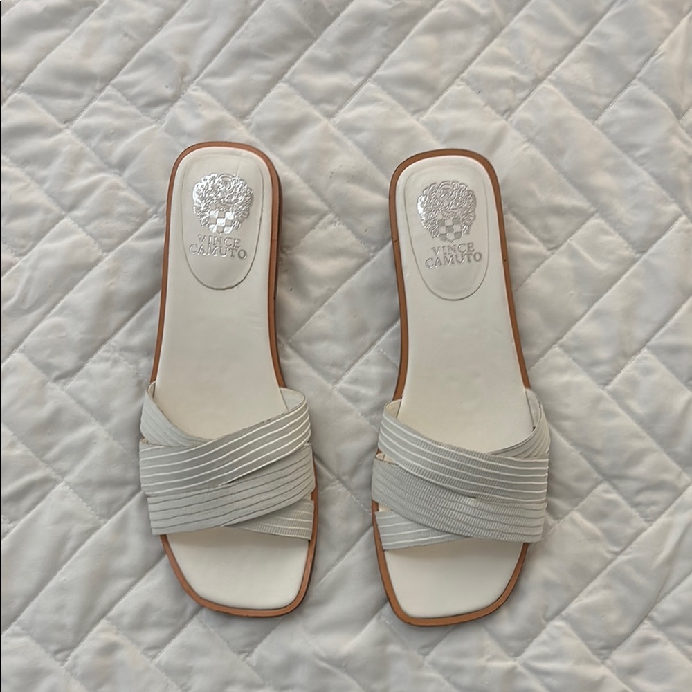 Vince Camuto Women's White Slide Sandals